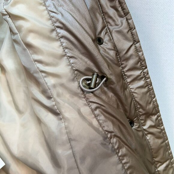 Talbots Womens Puffer Coat Jacket Petite Gold Quilted Full Zip Cozy Winter - Picture 10 of 15